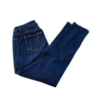 Chico's Platinum stretchy blue denim skinny jeans. Size .5.